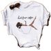Summer European And American Cross-border Foreign Trade Plus-size T-shirt, Round-neck Casual Loose-fitting Short-sleeve_ecoleips.com