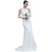 Halter-neck Light Wedding Dress Brides, White Satin Simple Fishtail Gown With A Train, Suitable For Travel Photography_ecoleips.com