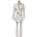 Women’s Clothing New Fashion Three Dimensional Hollow Beaded DJ Flower Mesh Fashion Slim Sexy Suit Two Piece Set_ecoleips.com