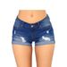 European And American Wish Summer New Women's Denim Shorts Turn-up Hot Pants Trend_ecoleips.com
