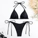 Women's Clothing Nylon Solid Color Split Suspenders Women Sexy Triangle Bikini New Multi Color Swimsuit_ecoleips.com