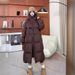girl Girl Korean Version High-Quality Off-Season White Duck Large Quilt Down Jacket For Women New Long Over-Knee 2024 Winter_ecoleips.com