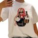 100% Cotton Short Sleeve Loose Fit Versatile Cute Style Ins Trend Brand Fun Cartoon Print Unique Personality T-Shirt_ecoleips.com