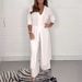 2024 New Foreign Trade Style Independent Station European American Cross-Border Women's Fashion Split Top And Long Pants_ecoleips.com