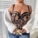 Plus Size Push Up Bra Vest Sexy Lace Underwire Fishtail For Curvy Women Large Busts_ecoleips.com