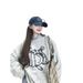 Abstract Pattern Design Sense Gray Sweater Women's Fall And Winter Loose Slouchy Pullover Versatile Round Neck Top Long_ecoleips.com