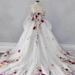 Hand-Embroidered Floral Ball Gown For Weddings & Special Occasions – Elegant Sweetheart Neckline, Floor-Length A-Line Dress_ecoleips.com