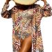 Women's Clothing Retro Gold Foil One Piece Bikini Swimsuit Long Sleeved Cover Up Hot Spring Swimsuit Women's_ecoleips.com