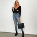 Voya Women's Sexy V-neck Hollowed Out Slim Knit Long Sleeved T-shirt, Top, Base Shirt, T-shirt_ecoleips.com