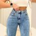 Casual Loose Straight Leg Jeans - Button Open Pearl Design_ecoleips.com