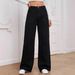 Women's High-Waisted Baggy Straight-Leg Jeans - 90s Vintage Washed Denim Pants, Non-Stretch Black Wide-Leg Trousers For Streetwear_ecoleips.com