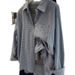 Retro-Inspired, Distressed Blue Plaid Long-Sleeved Shirt For Women Perfect For Autumn With A Relaxed, Casual Style._ecoleips.com