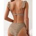 Women's Clothing New Solid Color Flying Split Swimsuit Female Beach Sexy Bikini Hot Spring Swimsuit_ecoleips.com