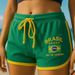Summer Women's Hot Pants Shorts Brazilian Embroidered Flag Letters World Cup Jersey Y2K Style by IFlytek_ecoleips.com