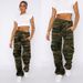 Vintage Camo Cargo Jeans For Women - Streetwear High Waist Loose Fit Denim Pants With Multiple Pockets_ecoleips.com