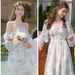 Cross-border French-style Tea 2024 Spring-summer New Lantern Sleeve Elegant Fairy Long Dress With Waist-cinching Floral_ecoleips.com