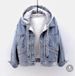Women's Clothing Velvet Thickened Cotton Cotton Coat Removable Hooded Warm Lambswool Cotton Coat Short Style_ecoleips.com