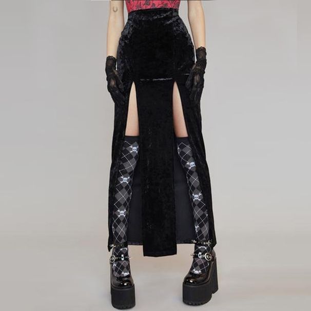 Aria Basics Aria Basics 2026 Fall/Winter New Foreign Trade Cross-Border European And American Women's Clothing Street Rock Style Sexy Slit_ecoleips.com