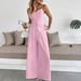 2026 New European American French-style Camisole With Waist-cinching Pleats, Buttoned Ruffle Hem, And Elegant_ecoleips.com