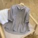 Women's Clothing New Lapel Cotton Shirt Five Point Sleeve Thin Loose Solid Color Temperament Retro Fashion Tops Women_ecoleips.com