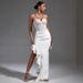 Women's Clothing Popular Style Bandage Dress White Lace Sexy V Neck Sleeveless Celebrity Party Evening Dress_ecoleips.com