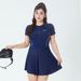 plus Size Women's One Piece Swimsuit Sporty Conservative Hides Belly Fat Slimming Hot Spring Swimwear_ecoleips.com