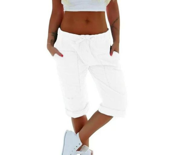 Women's Summer Casual Cropped Pants Thin Loose Fit plus Size European American Style for Outdoor Wear_ecoleips.com