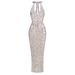 Women's Clothing Celebrity New Wholesale Women's Dress Halter Neck Backless Luminous Cloth Deep V Sexy Evening Dress_ecoleips.com