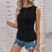 Aria Basics Aria Basics 2026 Summer European American Cross-Border Women's Sleeveless Solid Color T-Shirt Versatile Round Neck Knit Top With_ecoleips.com