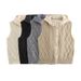 2024 Winter New Women's Clothing European And American Style Vintage Twisted Knit Quilted Cotton Patchwork Hooded_ecoleips.com