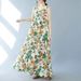 2024 Real Shot Summer New Bohemian Plus Size Sleeveless Round Neck Printed Mid-Length Dress For Women_ecoleips.com