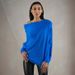 2026 Autumn Winter New Solid Color Round Neck Long Sleeve European American Comfortable Elegant Knitted Ruched_ecoleips.com