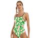 Women's Clothing New Sleeveless Triangle One Piece Swimsuit Sexy Backless Printed Strap Racing Swimsuit_ecoleips.com