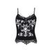 Women's Cross-Over Chain Camisole Top Personalized Letter Print Bat Style European American Summer 2024 New Arrival_ecoleips.com