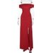 Women's Clothing V Neck Kylie Same Style One Shoulder Slit Dress Temperament Waist Sexy Tube Top Long Skirt_ecoleips.com