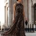 Elegant Leopard Print Sleeveless Maxi Dress For Women, Flowy A-Line Silhouette With Waist Definition For Chic Casual & Office Wear_ecoleips.com