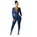 High-Waisted Denim Jumpsuit – Slim Fit Sexy Romper For Women (M-Xxl) All-Season Wear Versatile Style_ecoleips.com
