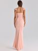 Mozision Sweetheart Neck Sexy Mermaid Maxi Dress Women Elegant Ruffle Sleeves Bodycon Evening Club Party Long Dress Female Gown_ecoleips.com