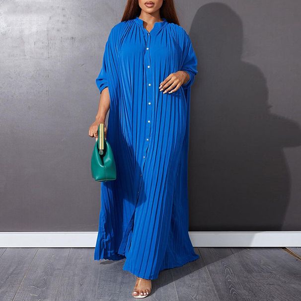 Women's Fashion Loose Casual Pleated Dress_ecoleips.com