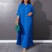 Women's Fashion Loose Casual Pleated Dress_ecoleips.com