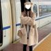Lamb Wool Fur Integrated Medium And Long Plush Coat Women's Winter Korean Version Thickened Warm Fake Two-piece Hooded Coat_ecoleips.com