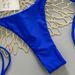 2026 European American Style Solid Color Two Piece Bikini Set with Heart Shaped Metallic Straps Regular Fit Vacation Sexy Polyester Nylon_ecoleips.com