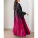 Women's Clothing Long Outer Robe Pleated Hot Sale Foreign Trade Coat Jacket Cape Printing_ecoleips.com