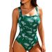 Women's Clothing Fashionable Sexy Printed One Piece Swimsuit For Women Retro Style Swimwear Set Hot Selling Quick-Dry Polyester, Modest Coverage_ecoleips.com
