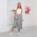 2025 Solid Color Casual Commuter Loose Splicing U-Neck Tank Top Drop Dress_ecoleips.com