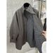 girl High-End European Style Autumn Winter New Loose Casual Stand Collar Single-Breasted Cotton Jacket Plaid Patchwork Coat_ecoleips.com