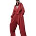 Women's Clothing Hoodie Tracksuit Sexy Two Piece Set Fashionable Casual Running Outfit For Autumn Winter Students_ecoleips.com