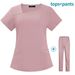 Women's Beauty Salon Beautician Dental Oral Isolation Clothing Protective Clothing Short-sleeved Trousers Elastic Quick-drying Work Clothes_ecoleips.com
