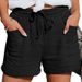 Suitable For All Seasons 2021 Summer New Women's Fashion Waist Tie Loose Wide Leg Shorts For Women_ecoleips.com