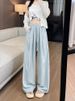 K Women's New Slim And Loose Hanging Pants Straight Leg Casual Wide Leg Pants_ecoleips.com